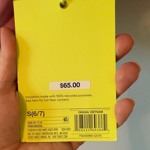 All in Motion Hooded Warm Winter Coat Girls Size Small 6/7 Active Wear Outdoors - Picture 2 of 16